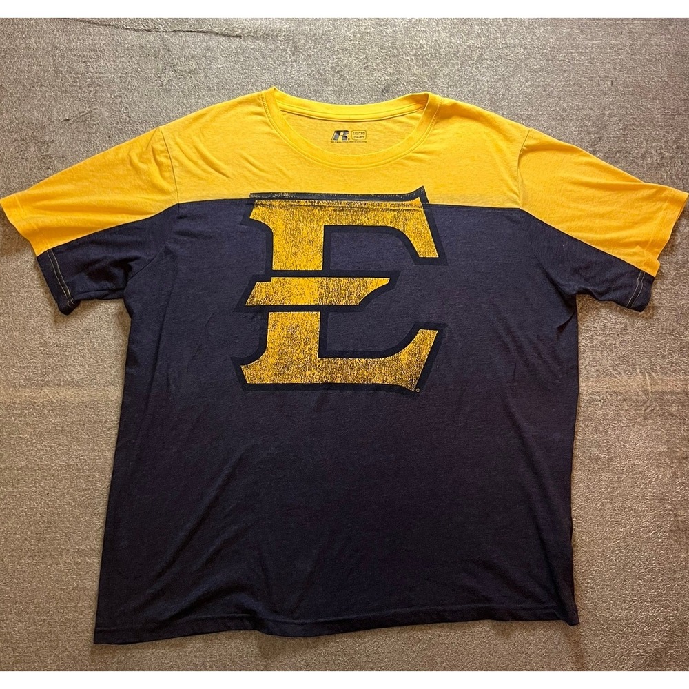 Russell Athletic ETSU Mens 3XL Colorblock Graphic T-Shirt College Collegiate